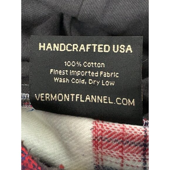 Vermont Flannel Co Hooded Men's XS Cottage Cozy Patchwork Plaid Full Zip Jacket - Picture 11 of 16